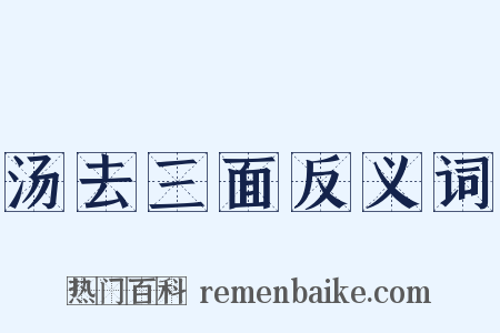 汤去三面反义词是什么意思的图片